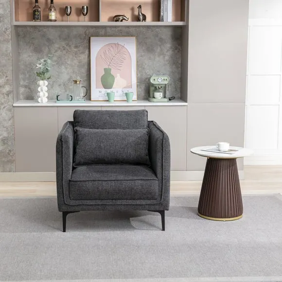 Occasional Armchair - Dark Grey, Chenille
