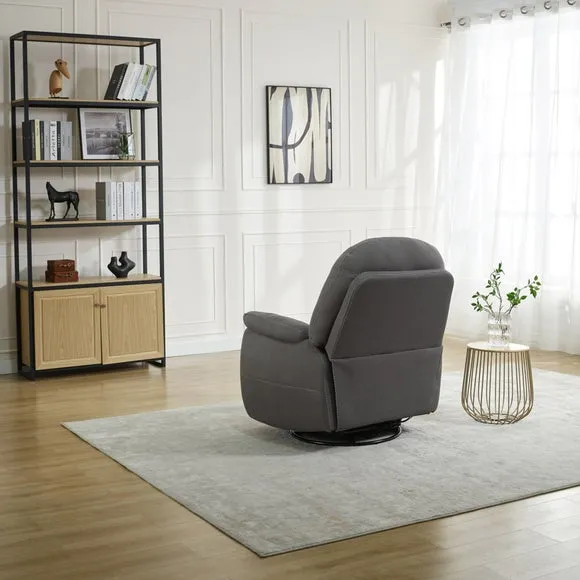 Reclining Chair with Phone Holder - Grey, Fabric