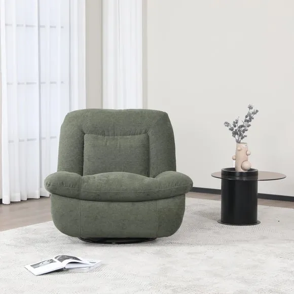 Rocker Recliner Chair Electric - Moss Green, Boucle