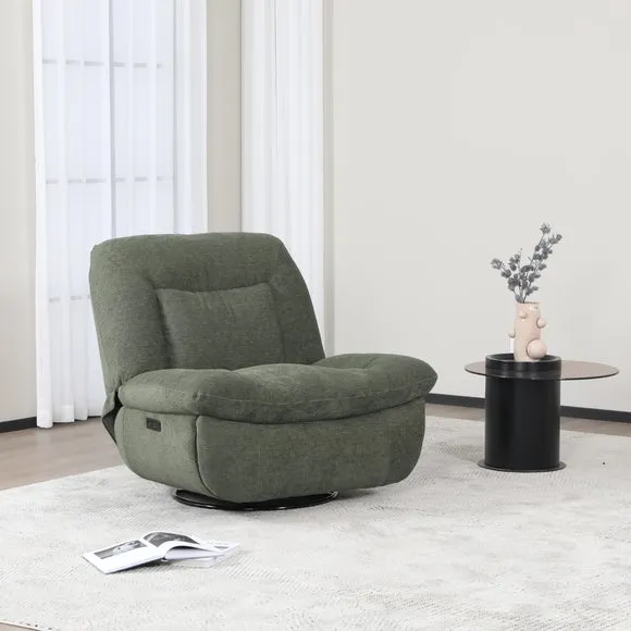 Rocker Recliner Chair Electric - Moss Green, Boucle image