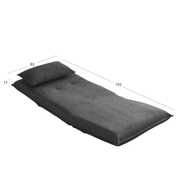 Single Sofa Bed with Clic Clac - Green, Chenille