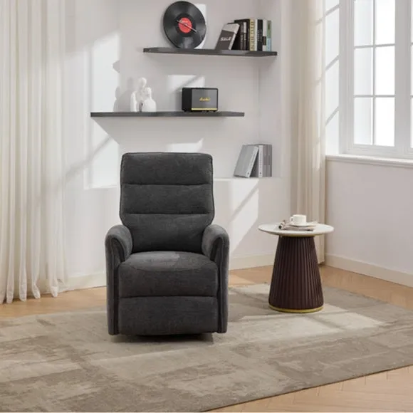 Swivel Recliner Chair with Glide - Dark Grey