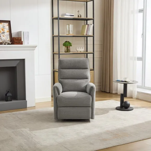 Swivel Recliner Chair with Glide - Light Grey