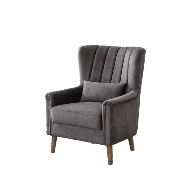 Wingback Occasional Armchair - Graphite, Velvet