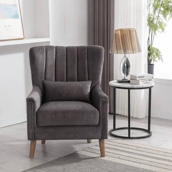 Wingback Occasional Armchair - Graphite, Velvet image