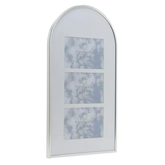 Arched Multi Photo Frame - Silver, Metal