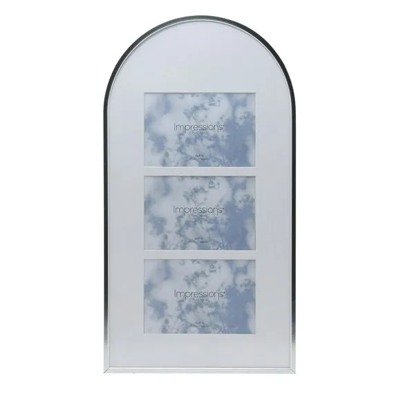 Arched Multi Photo Frame - Silver, Metal image