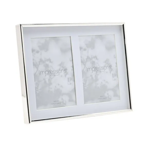 Double Photo Frame - Silver Plated