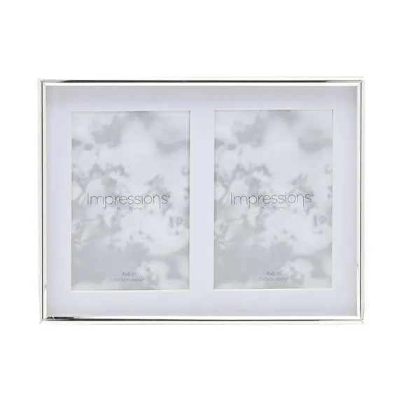 Double Photo Frame - Silver Plated image