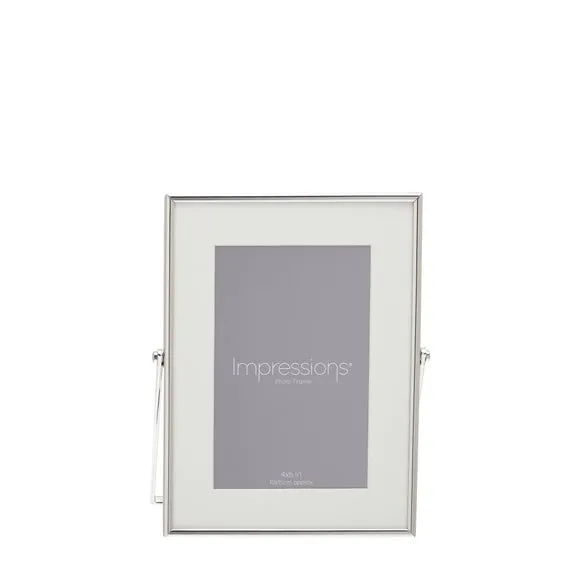 Freestanding Photo Frame - Silver, Metal