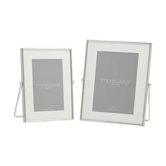 Freestanding Photo Frame - Silver, Metal