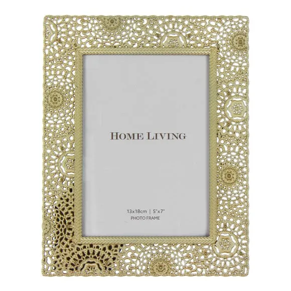 Moroccan Photo Frame - Gold, Metal