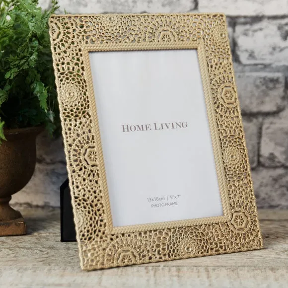 Moroccan Photo Frame - Gold, Metal