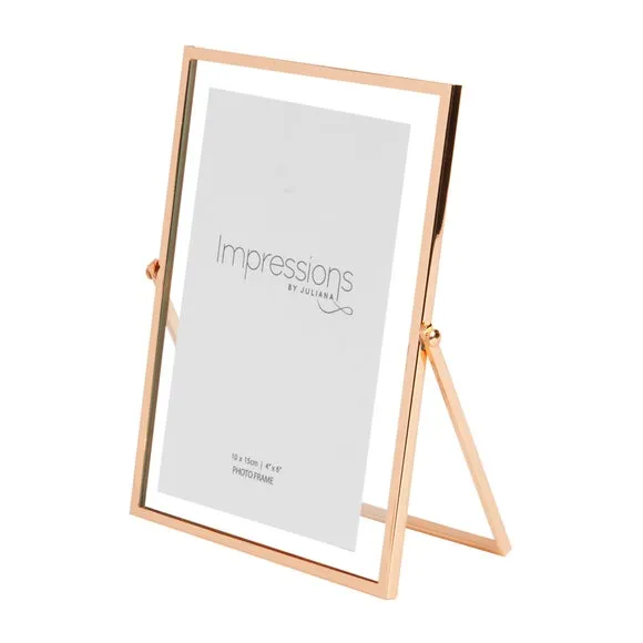 Narrow Photo Frame with Floating Design - Copper