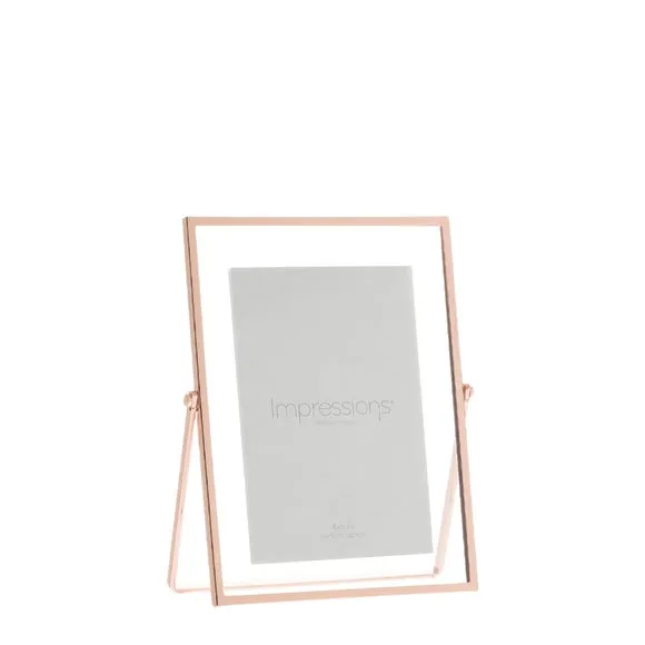 Narrow Photo Frame with Floating Design - Copper image