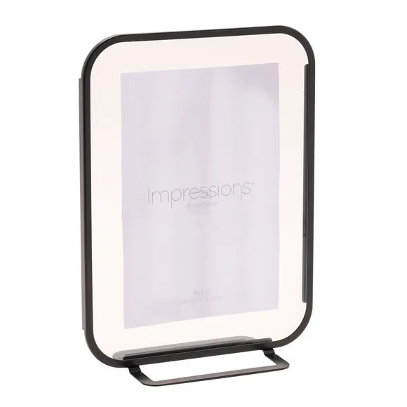 Set of 2 Photo Frames with Rounded Corners - Black