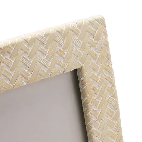 Woven Photo Frame - White, Resin