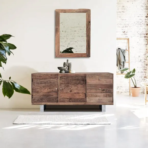 2 Door 3 Drawer Sideboard - Natural, Reclaimed Wood image
