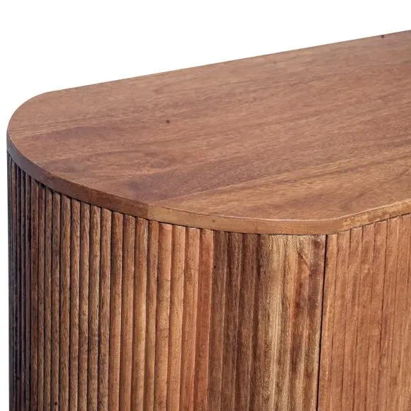3-Door Sideboard with Drawers - Natural, Mango
