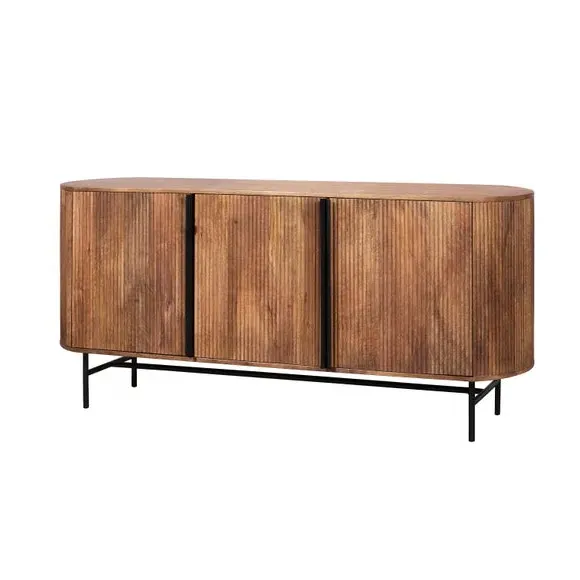 3-Door Sideboard with Drawers - Natural, Mango