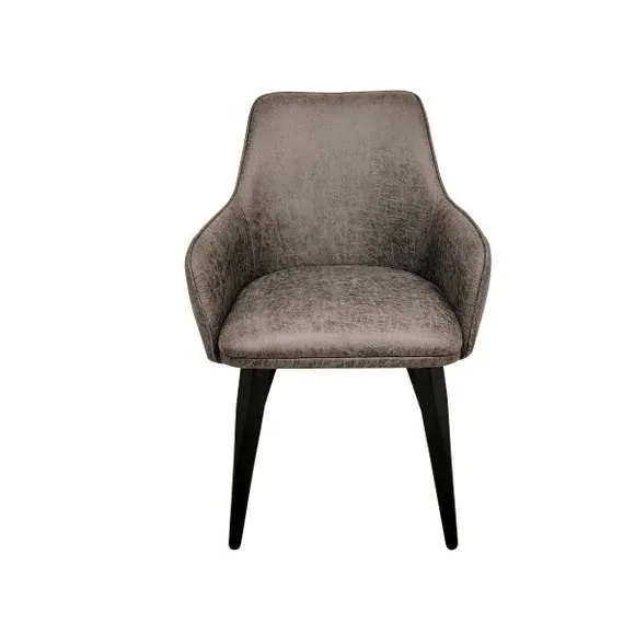 4-Seater Round Dining Set with Chairs - Grey