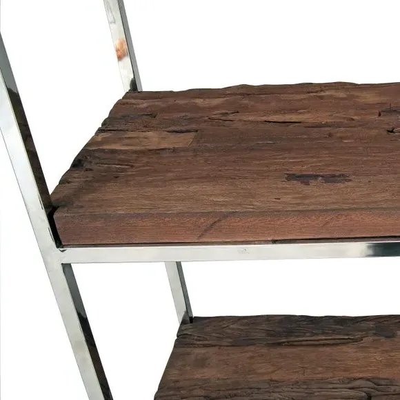 5-Shelf Unit Industrial Style - Natural Wood