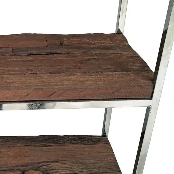 5-Shelf Unit Industrial Style - Natural Wood