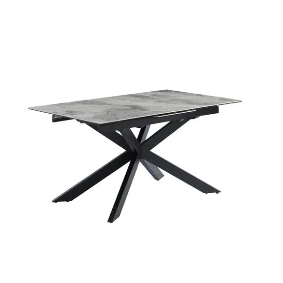 6-8 Seater Extending Dining Table - Grey, Ceramic