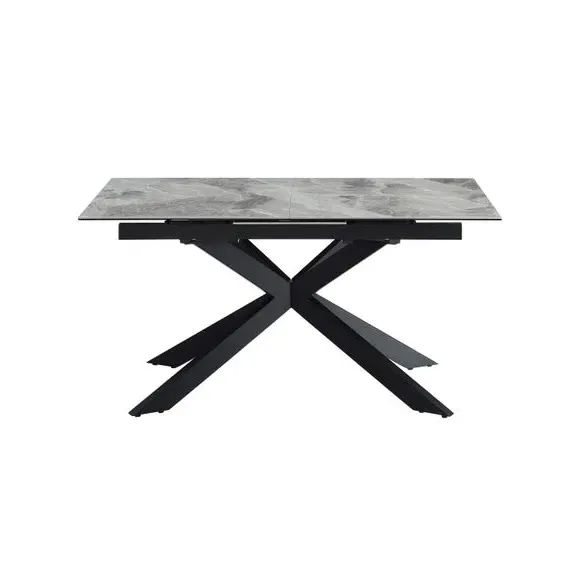 6-8 Seater Extending Dining Table - Grey, Ceramic