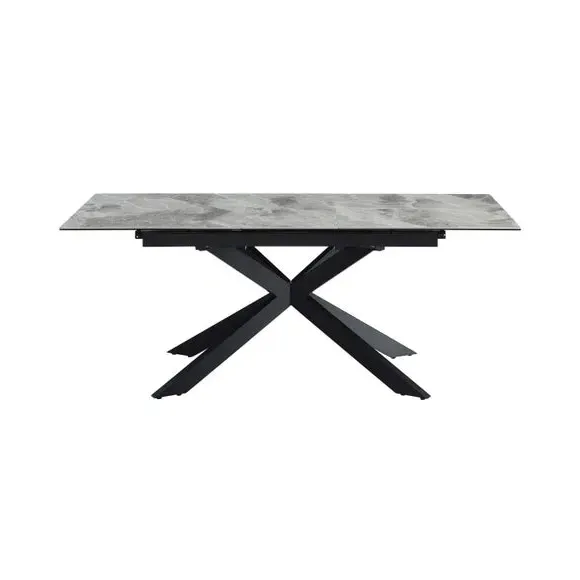 6-8 Seater Extending Dining Table - Grey, Ceramic