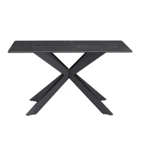 6-Seater Corner Bench Dining Set - Black, Ceramic