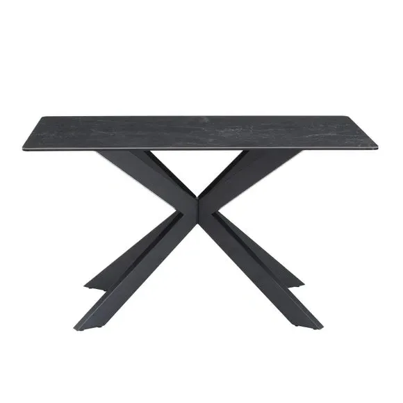6-Seater Corner Bench Dining Set - Black, Ceramic