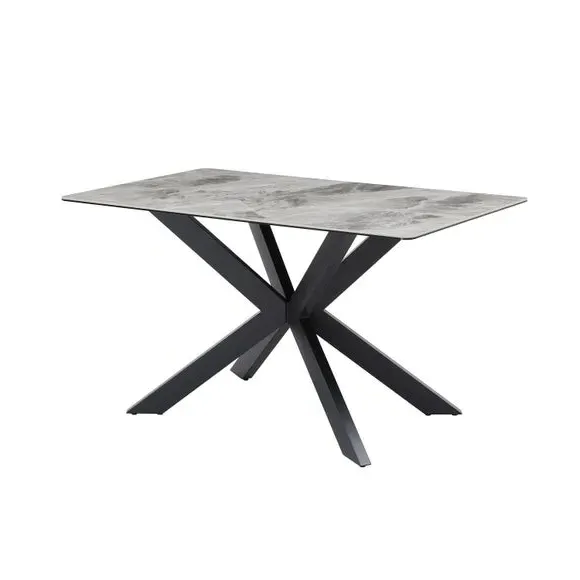 6-Seater Corner Bench Dining Set - Grey, Ceramic