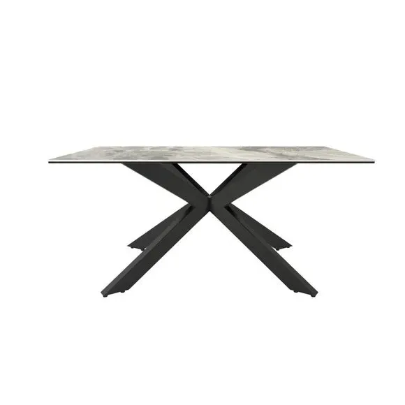 6-Seater Corner Bench Dining Set - Grey, Ceramic