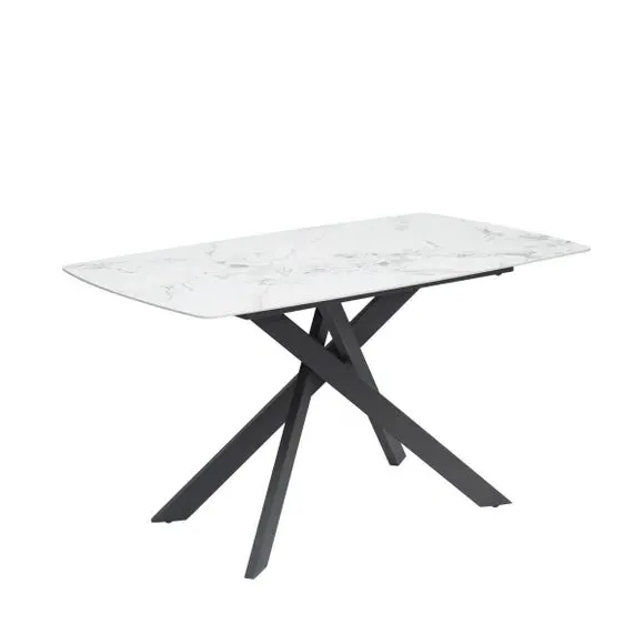 6-Seater Corner Dining Set with Bench - Cream