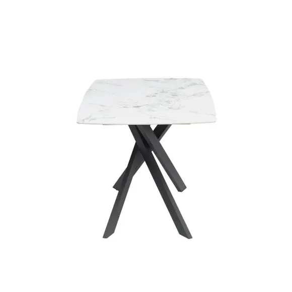 6-Seater Corner Dining Set with Bench - Cream