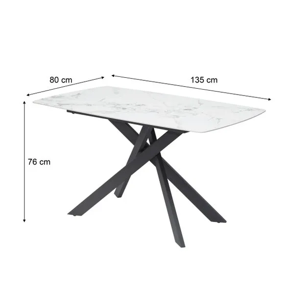 6-Seater Corner Dining Set with Bench - Cream
