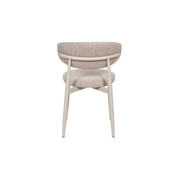 6-Seater Dining Set with Chairs - Oatmeal, Marble