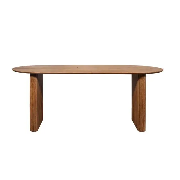 8-Seater Oval Dining Table - Natural, Mango Wood