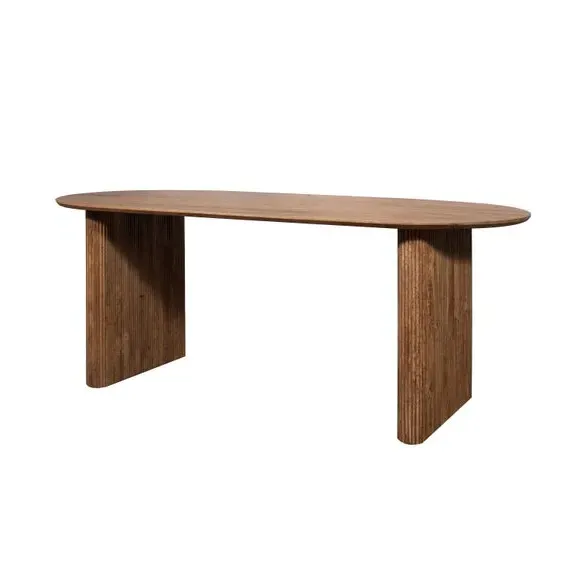 8-Seater Oval Dining Table - Natural, Mango Wood