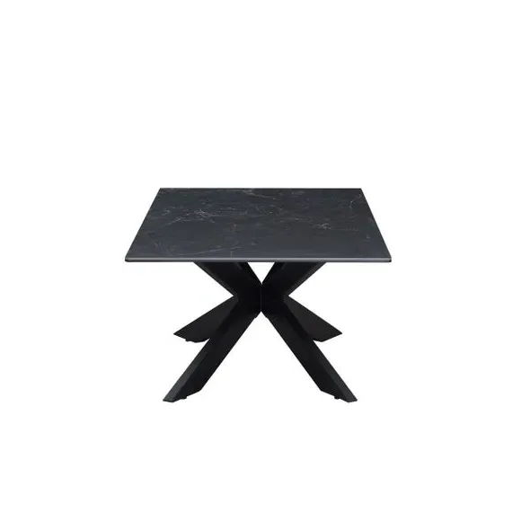 Coffee Table with Ceramic Top - Black, Metal