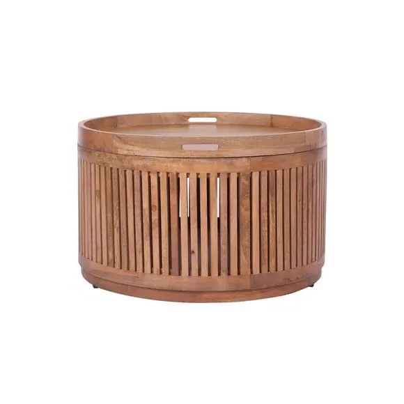 Coffee Table with Storage - Natural, Mango Wood