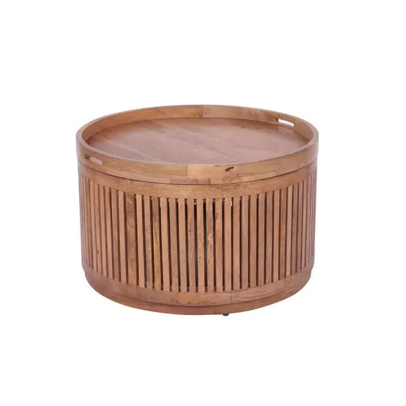 Coffee Table with Storage - Natural, Mango Wood