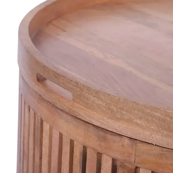 Coffee Table with Storage - Natural, Mango Wood