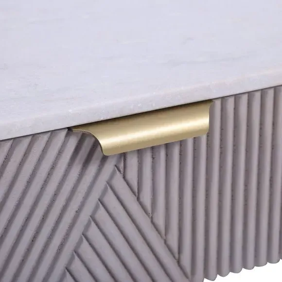 Coffee Table with Storage - White, Marble