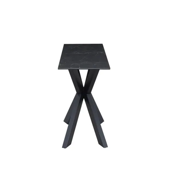Console Table with Ceramic Top - Black, Metal