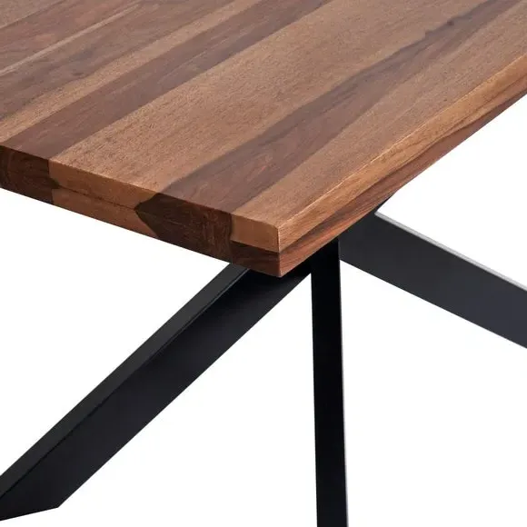 Console Table with X-Frame - Dark Wood, Sheesham