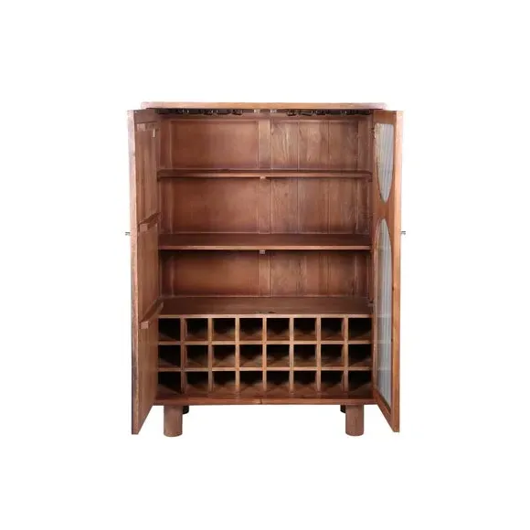 Highboard Drinks Cabinet with Wine Storage - Natural