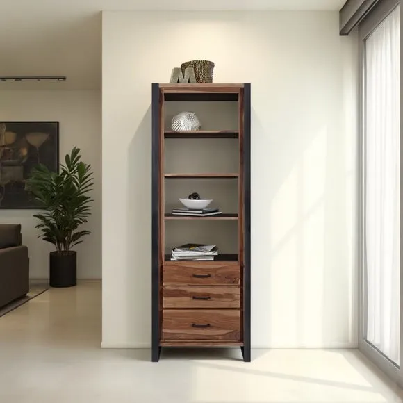 Logan Bookcase with Drawers - Light Wood, Solid image