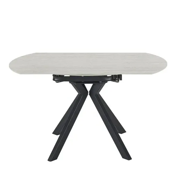 Round Extendable Dining Table - Beige, Ceramic